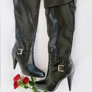 INC Black Over The Knee/Knee High Heel Boots